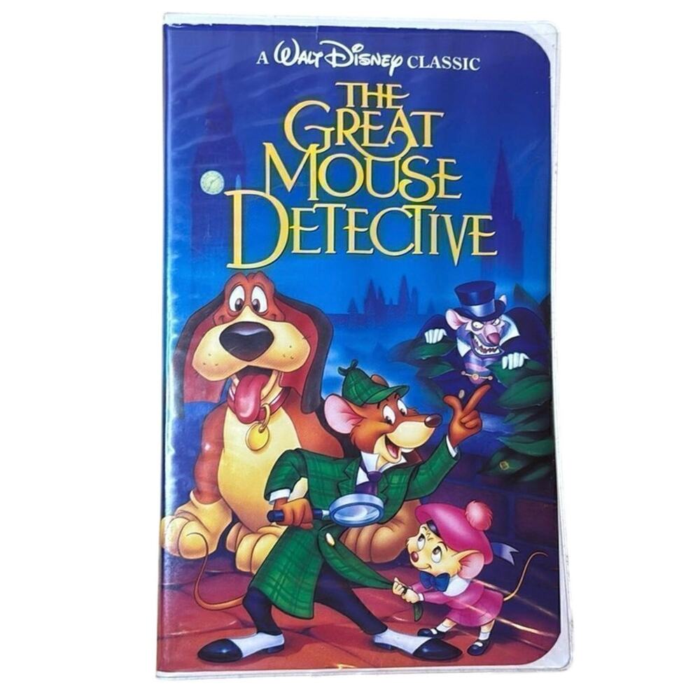 Vintage Disney The Great Mouse Detective VHS Clamshell Black Diamond Era